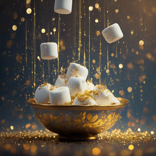 Micro-shine golden marshmallows